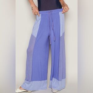 Women's Wide Leg Pants in Blue